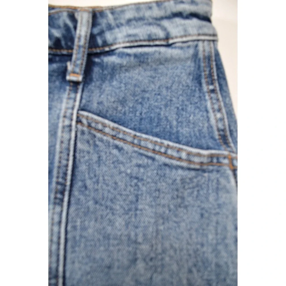 Old Navy Skirt Women's Size 0 Blue Denim A-Line Midi Button Front Waist 28" - Picture 7 of 11